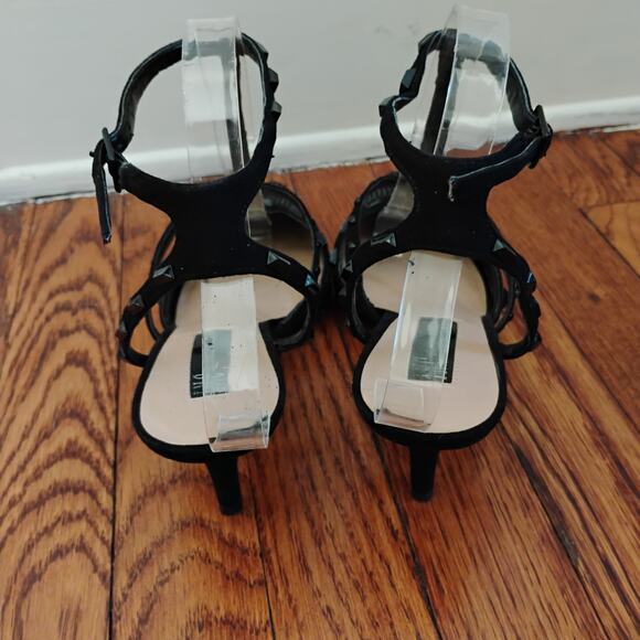 INC International Concepts Black Beaded Pointed Toe Stiletto Heels 8M 3in Glam - Picture 9 of 17